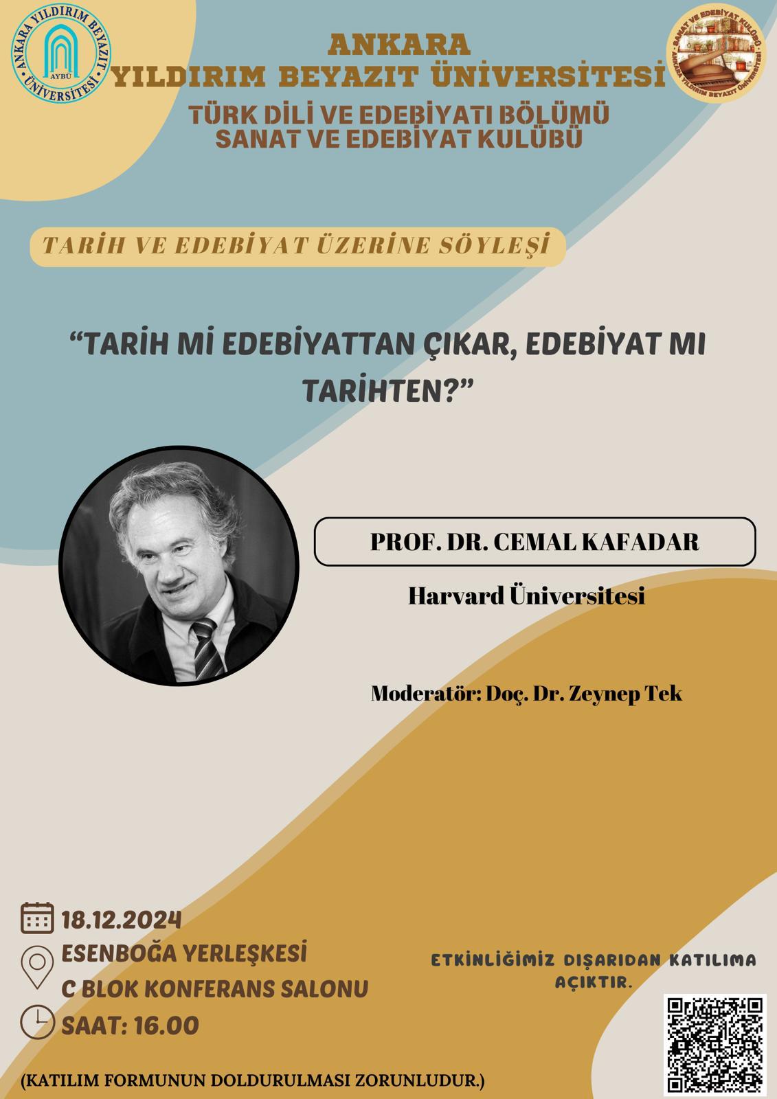 Our December Guest: Cemal KAFADAR!
