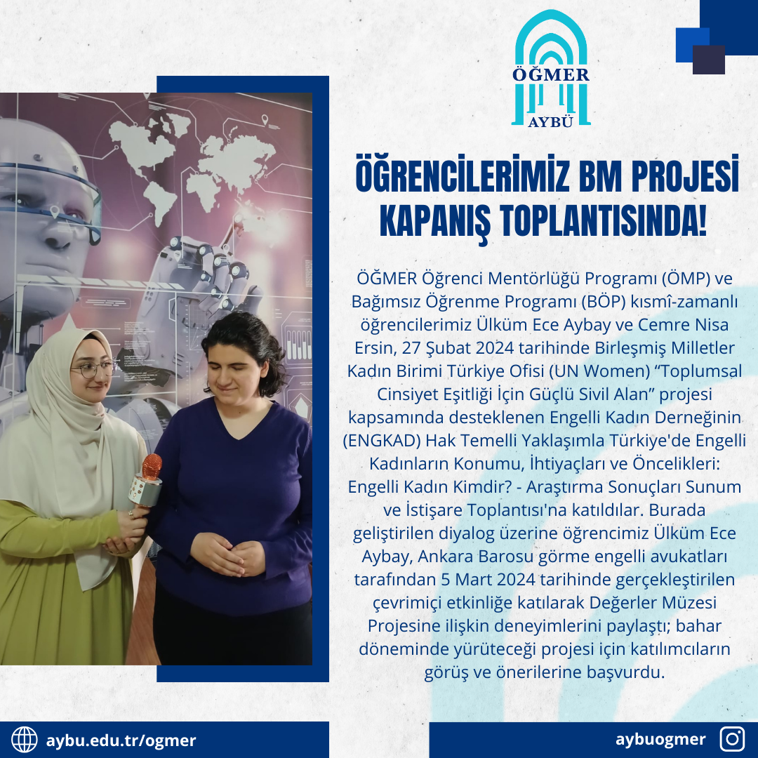 Öğrencilerimiz BM Projesi Kapanış Toplantısında! 