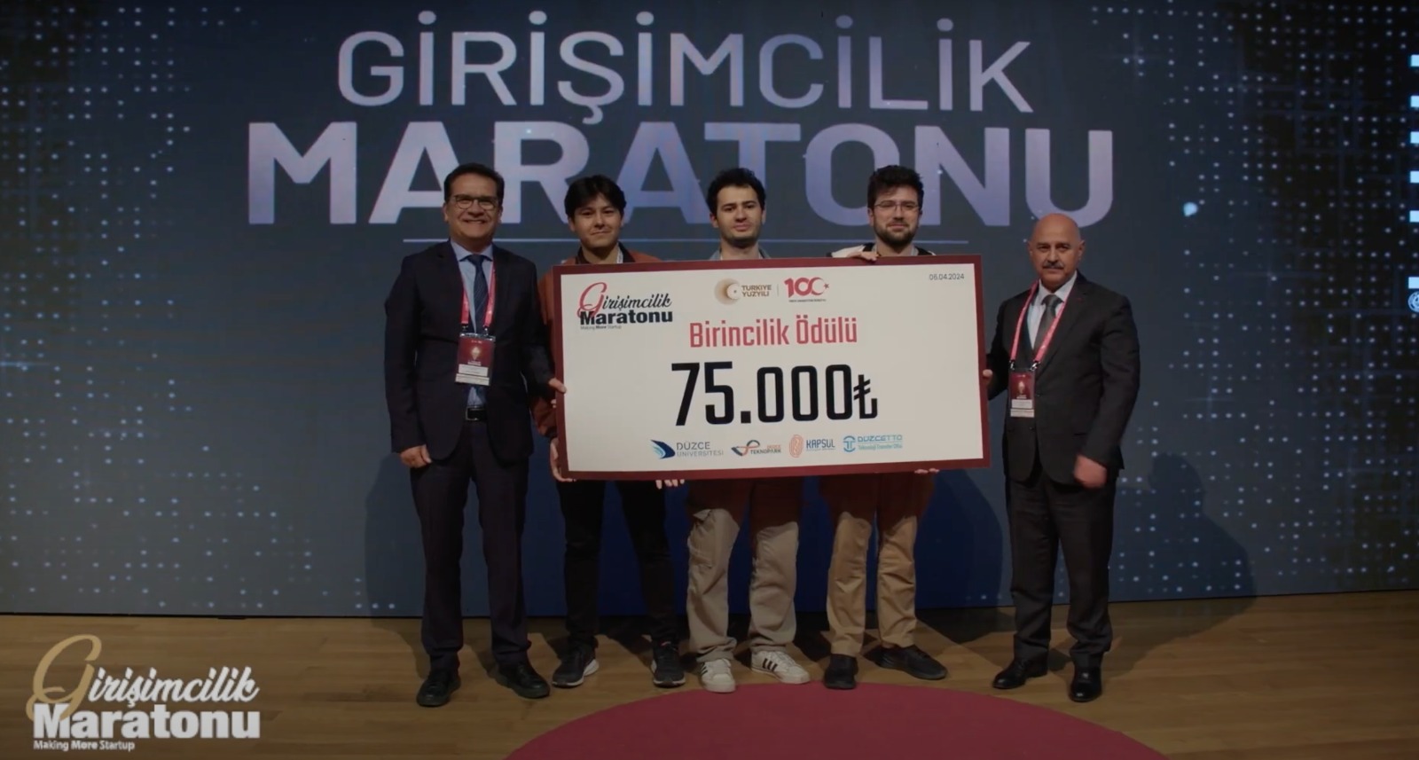 Girişimcilik Maratonu 2024 Yarışmasında Birincilik Ödülü