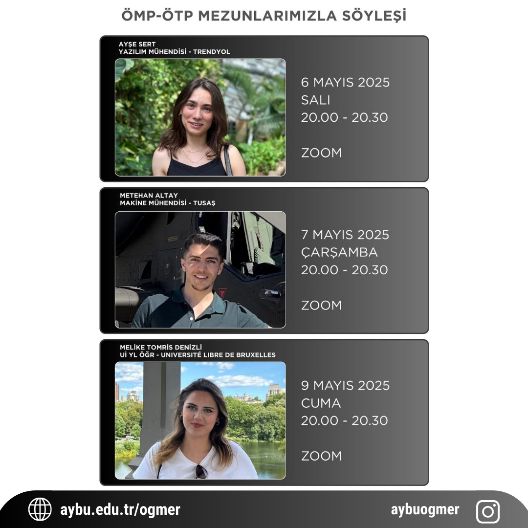ÖMP-ÖTP Mezunlarımızla Söyleşi