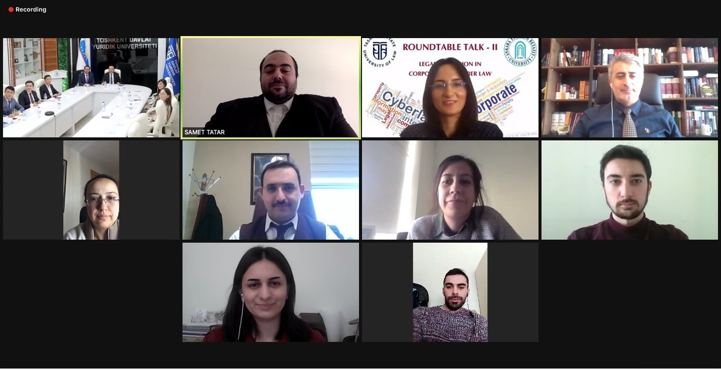 A Round Table Meeting on “Legal Discussion in Corporate and Cyber Law” was Held.