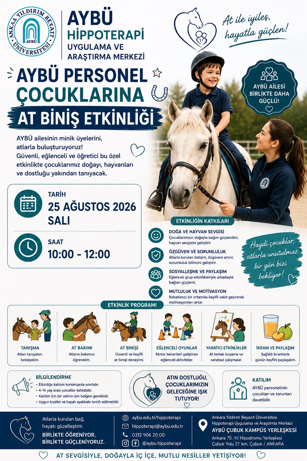 AYBÜ PERSONEL ÇOCUKLARINA AT BİNİŞ ETKİNLİĞİ