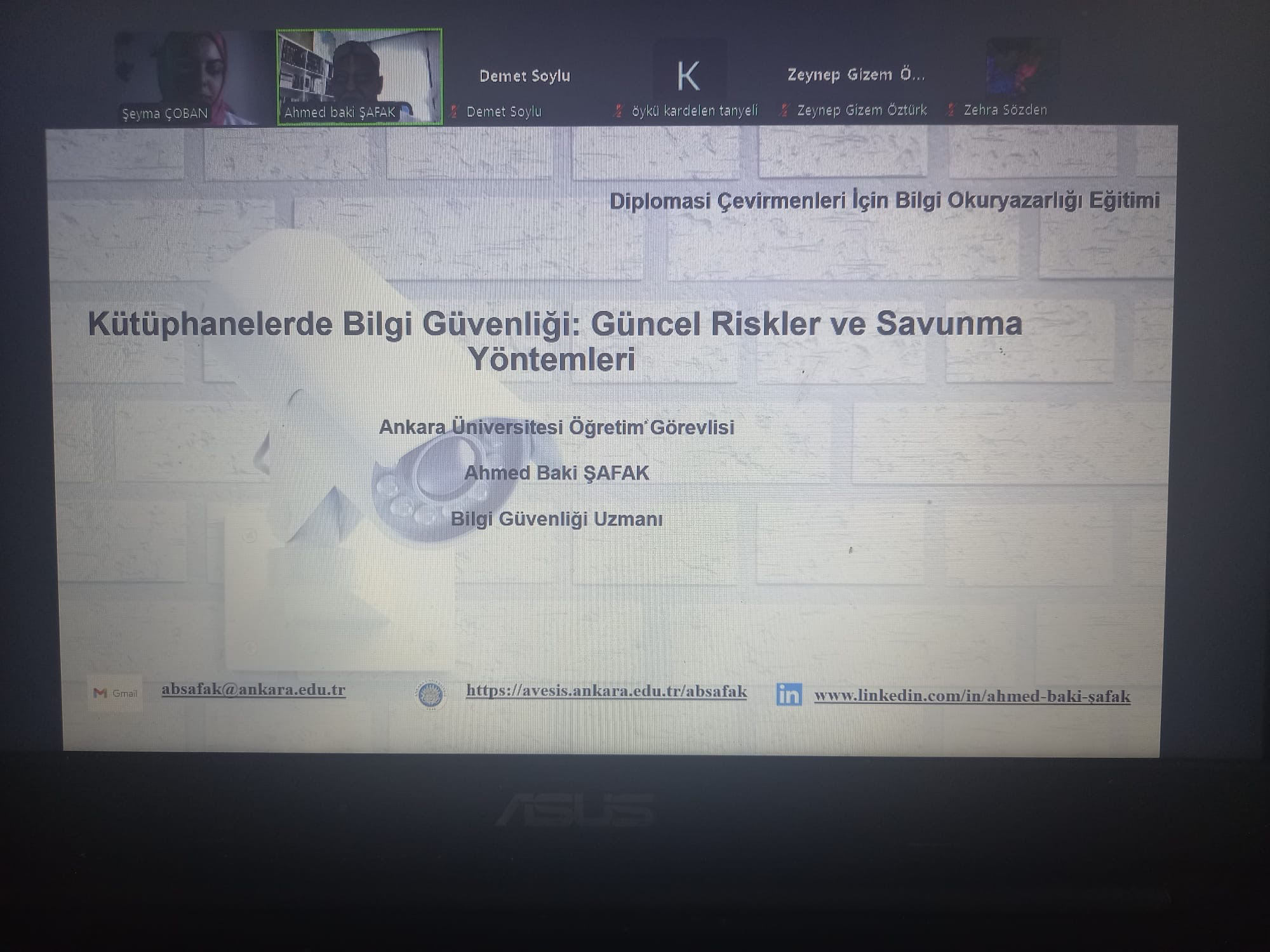 Diğer online sunumun ekran görüntüsü